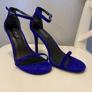 Charles by Charles David Blue Suede Heels [Size 8M]